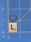Wooden Scrabble Letter  L Silver Pendant Charm Keychain Ring  ~ L — photo 3