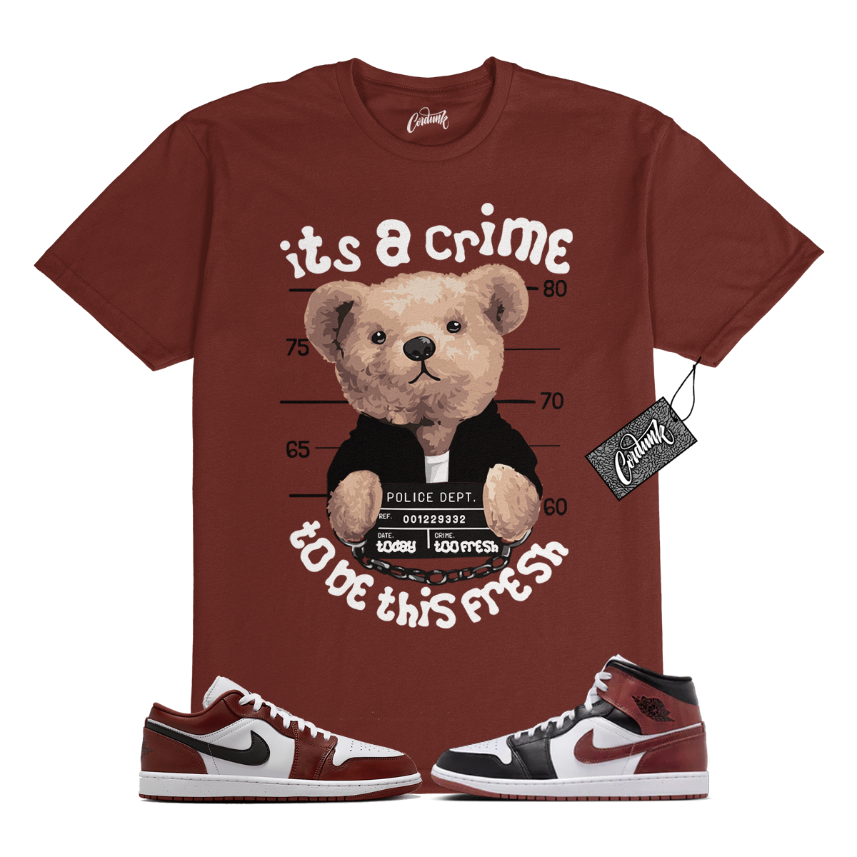 1 Maglietta Dark Pony Bianco Nero Match CRIME