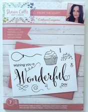New Crafters Companion WONDERFUL Stamps by Sharon Callis Cupcake Sentiment