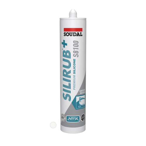 Soudal Silirub+ S8100 300 ml Neutralvernetzendes Sanitärsilikon Silikon Silicon - Bild 3 von 5