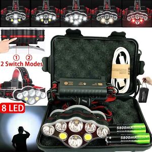 350000LM-T6-LED-Headlamp-Headlight-Torch-Rechargeable-Flashlight-Work-Light