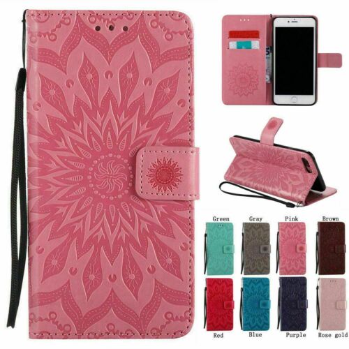 Flower Magnetic Leather Wallet Flip Case For iPhone 15 14 13 12 11 Pro MAX XS 87 - Picture 2 of 22