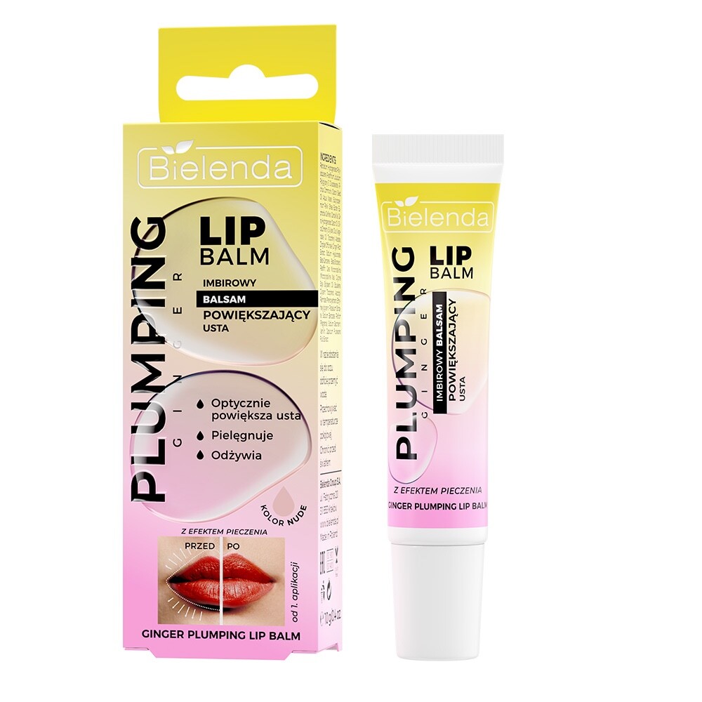Bielenda Ginger Plumping Lip Balm with Burning Effect Nude Shade 10g