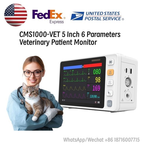 USA Stock Smart Veterinary Patient Monitor Vital Signs CO2 6 Parameter 5 Inch