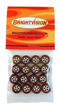 16 Brightvision Redline Wheels – 16 Medium US Dull Chrome Bearing Style Wheels