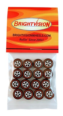 16 Brightvision Redline Wheels   16 Medium US Dull Chrome Bearing Style Wheels