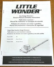 Little Wonder Gas Hedge Trimmer 2230S 30" Owner's Manual 2006 English/Spanish