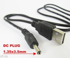 1set USB 2.0 A Male Plug to 1.35 x 3.5mm DC Plug 5V DC Power Cable 3FT/1M