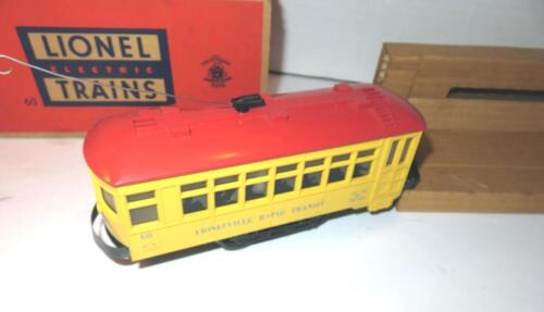 LIONEL POST-WAR TRAINS #60 OPERATING REVERSING TROLLEY CAR 0/027- BXD- EXC.-W51 - Picture 3 of 8