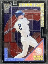 DEREK JETER 2000 Topps Gallery GALLERY OF HEROES STAINED GLASS ACETATE ! RARE !