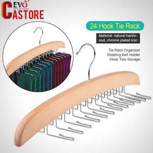 Tie-Hanger-Rack-Organizer-Rotating-Belt-Holder-Closet-Hook-Ties-Storage-Necktie