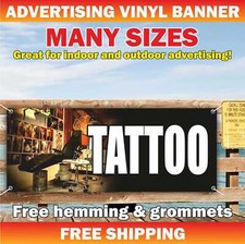 TATTOO Advertising Banner Vinyl Mesh Sign temporary color piercings