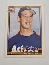 LUIS GONZALEZ Rookie Card 1991 TOPPS Traded Baseball Card #48T NM-MT. rookie card picture