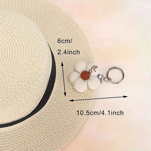 Trendy Flower Magnetic Hat Clip Sun Hat Magnetic Buckle Bag Hook Pendant - Picture 3 of 15