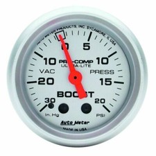 AutoMeter 30 IN HG/20 PSI Ultra-Lite Analog Boost/Vacuum Gauge * 4301 *