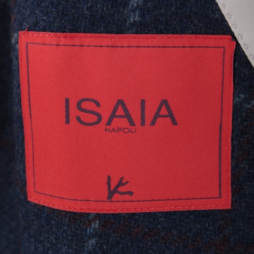 Isaia NWT Wool/Cashmere Double Breasted Sport Coat Size 50R (40R US) Blue Plaid - Picture 7 of 11