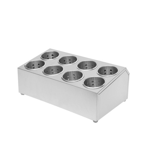 Commercial 6 Hole or 8 Hole Utensil Holder Organizer Stainless Steel Restaurant - Picture 17 of 41