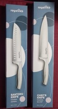 Couteau de Chef + Santoku - ROYALVKB lot aagj89