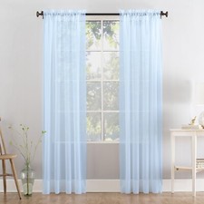 megachest a pair of slot top voile curtain 11 drops 10 colors.