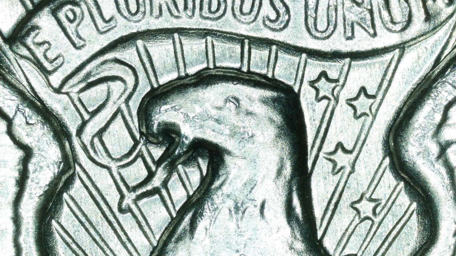 1969 D Kennedy 40% Silver Half Dollar Uncirculated Doubled Die Reverse DDR-004