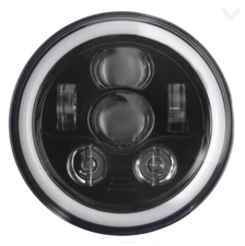 Eagle Lights 7" Round LED Generation III - Black - White Halo Ring