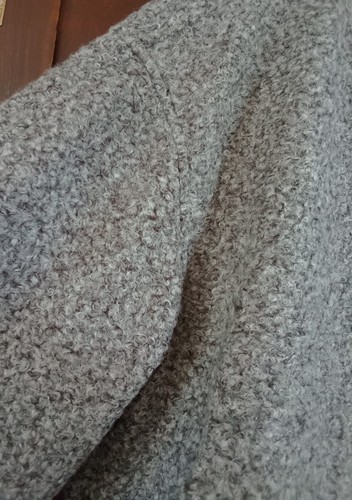 Kurze lässige Bomberjacke Herren L meliert grau Druckknopfleiste elastischer Bund - Bild 7 von 9