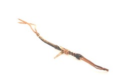 Leather Quirt Genuine Western Whip Tan/Black Design Horse Saddle Cuarta unused