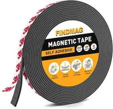 Magnetic Strip Tape 15Ft Flexible Roll Adhesive Backed Magnet Strong Sticky Back