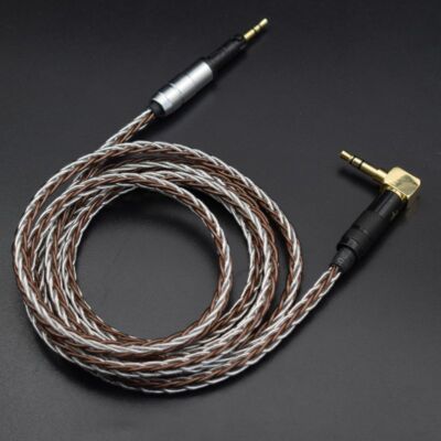 8 Core Silver Plated Wire Earphone Cable for ATH-M50x ATH-M40x ATH-M70x