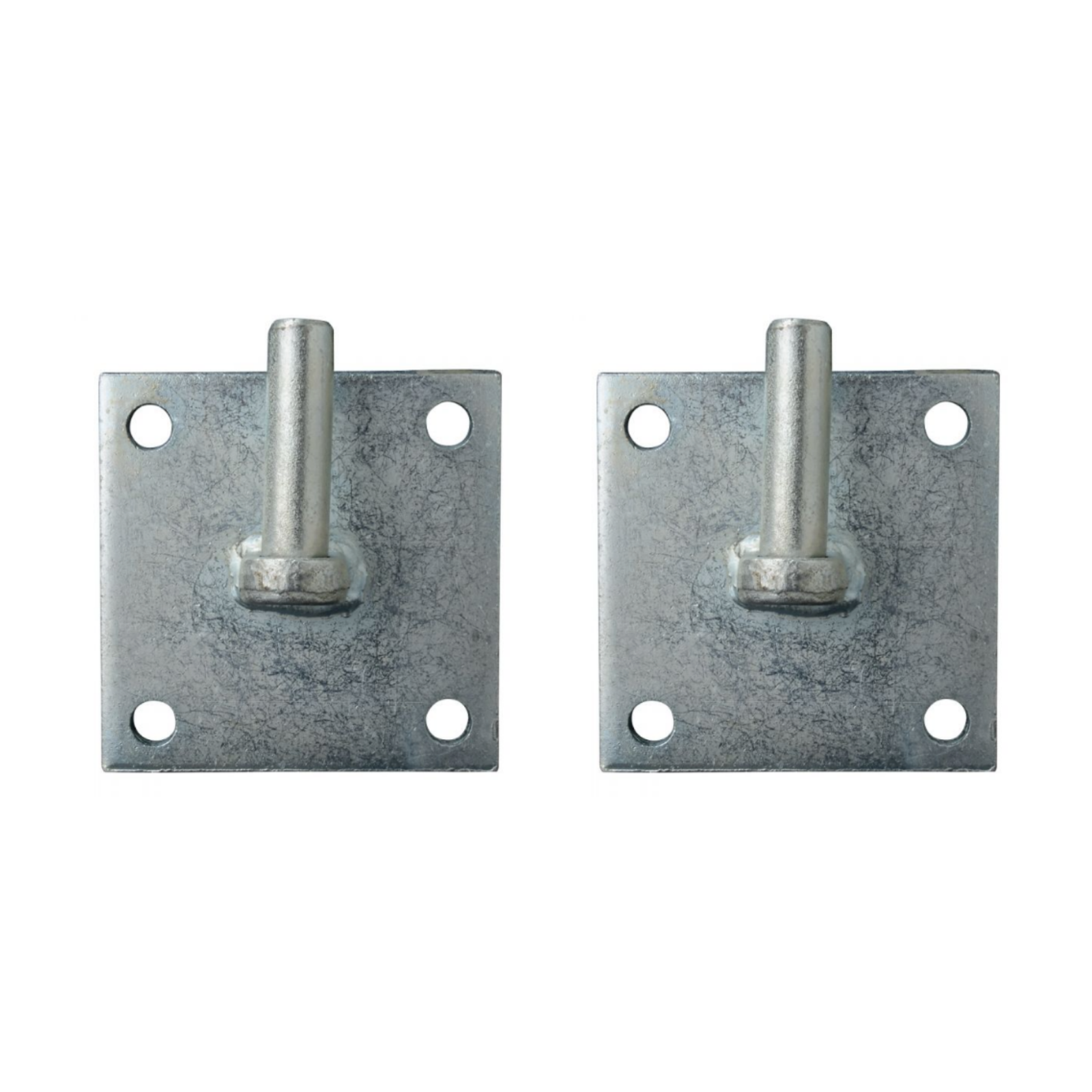 Gate Hinge Hook Plate on Square Plate Zinc Galvanised 75mm / 100mm eBay