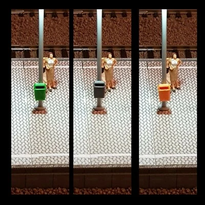 3D-Printz: Kommunale Mülleimer für Spur H0 aus Eigenproduktion