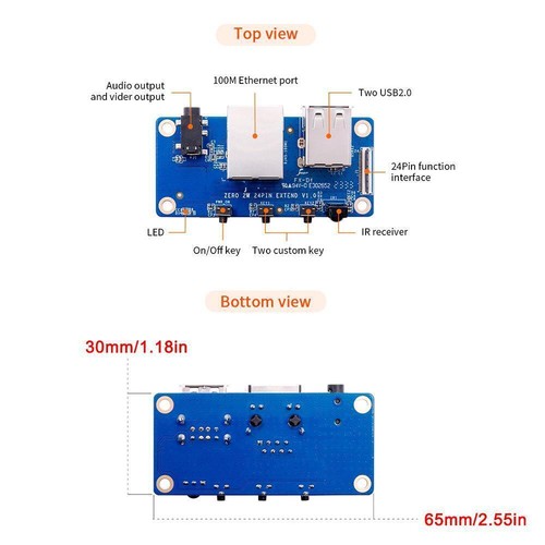 Waveshare USB HUB HAT (B) 4x USB 2.0Ports For Raspberry Pi4/ Zero Hot M6Q7 - Afbeelding 2 van 13