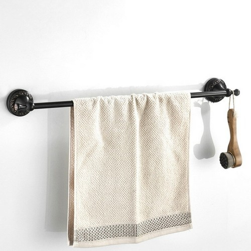Black Oil Rubbed Bronze Carved Bathroom Accessories Set Bath Hardware Towel Bar - Picture 17 of 42