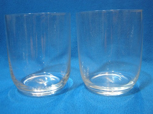 2 Gafas Mikasa Cristal Patrón Nicole Doble Antiguas 3 3/4" Alto Transparente - Imagen 2 de 4