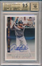 DEREK JETER 2017 Topps ARCHIVES 1995 Reprint AUTO Jersey # 2/5 BGS 9.5 Pop 1