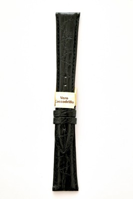 Italian Genuine Crocodile Watch Strap 20/16mm,18/16mm Black,Blue,Brown,White