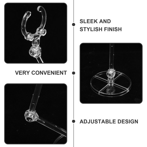 Soporte de montaje de 4 piezas para figuras de acción soporte soporte de vuelo soportes transparentes - Imagen 6 de 12