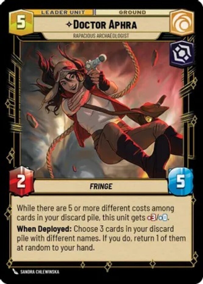 x1 Doctor Aphra - Rapacious Archaeologist R Star Wars Shadows of the Galaxy M/NM