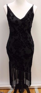 velvet fringe dress
