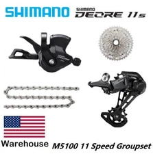 Shimano Deore M5100 Groupset 11 Speed Shifter Rear Derailleur Chain Cassette MTB