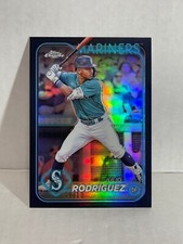 2024 Topps Chrome  BLACK REFRACTOR /10 JULIO RODRIGUEZ MARINERS