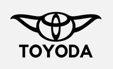 Toyoda Decal Vinyl Sticker Funny Toyota Star Wars Yoda For Car Bumper Window