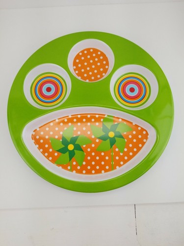 Piatti Sezione Divisa Melamina Verde Tema Estivo Bambini Picnic Cortile Esterno - Foto 9 di 12