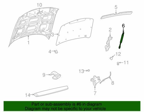 Cilindro de soporte para Ford Explorer 2006-2010 (N/P 6L2Z-16C826-C)