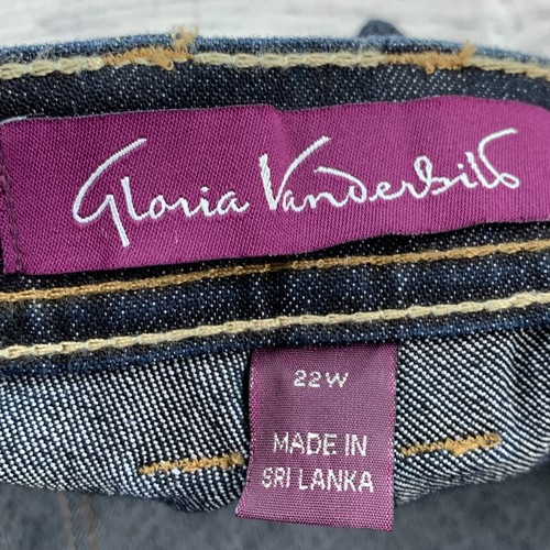 Gloria Vanderbilt Jeans 22W S Amanda Classic Fit Dark Wash Inseam 28" New NWT - Picture 7 of 9