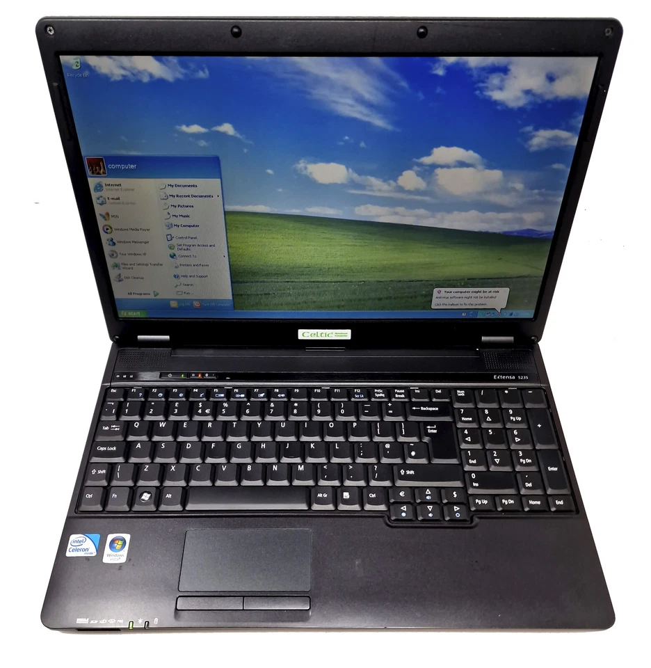 Vintage Widnows XP Laptop Acer Celeron 1.80Ghz 2GB 160GB 15.6" WIFI retro - Image 3 of 4