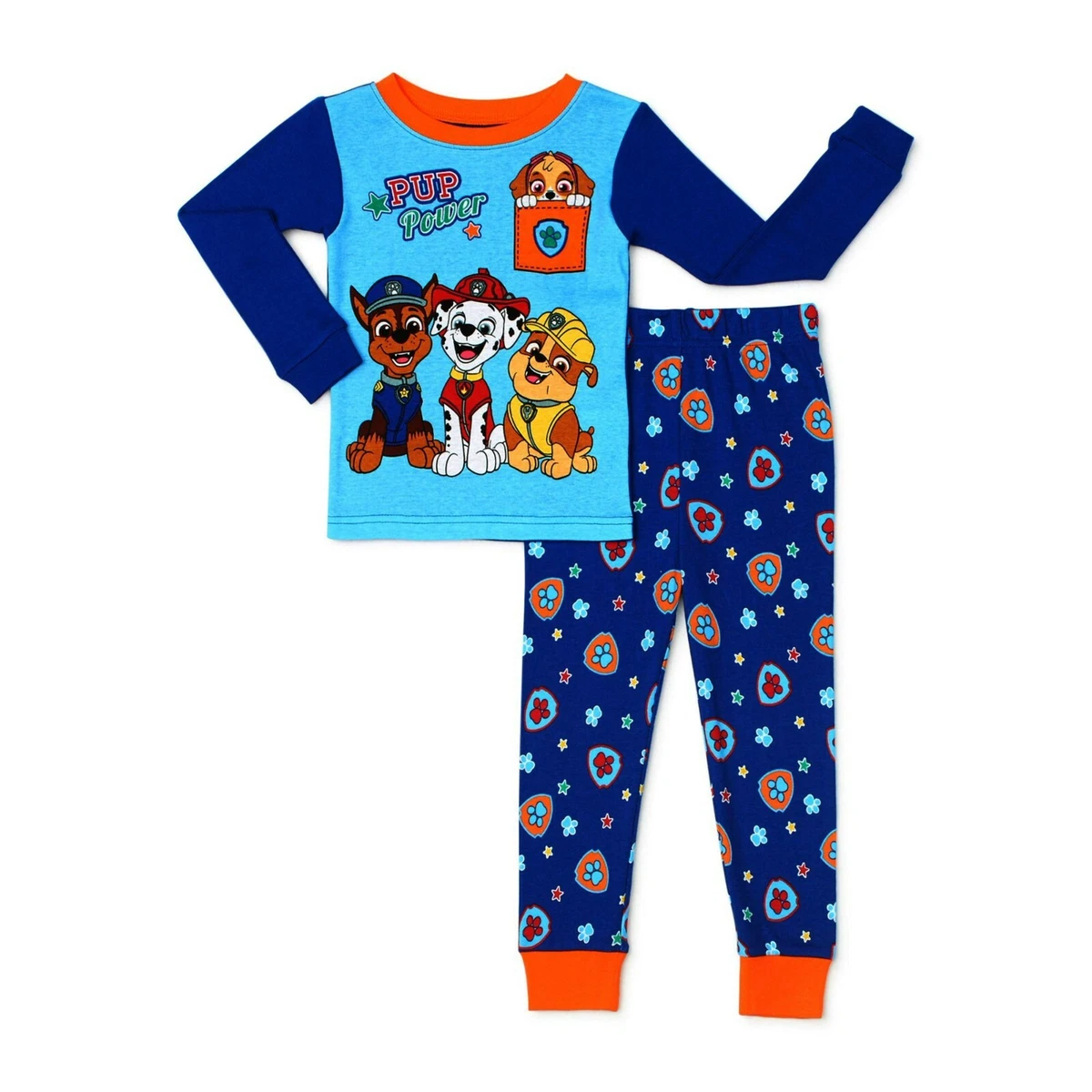 Paw Patrol Boys Pajamas Size 3T Blue 2 Piece Set Long Sleeve Chase NWT