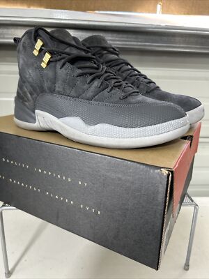 Nike Air Jordan 12 Retro Dark Grey Suede (2017) Mens Shoes Size 10