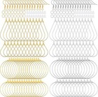 200Pcs Earring Making Kit Beading Hoop Finding Open Gold,Silver