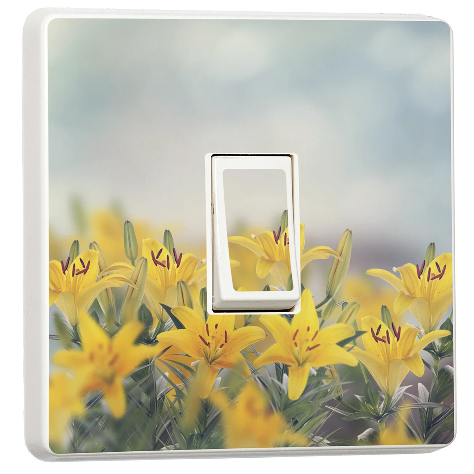 Schöne Blumen Und Schmetterlinge Design Einzel Lichtschalter Deckel Skin Sticker - Bild 3 von 3